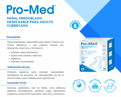 PAÑAL/CUBRECAMA ADULTO PRO-MED C/10 - Image 2