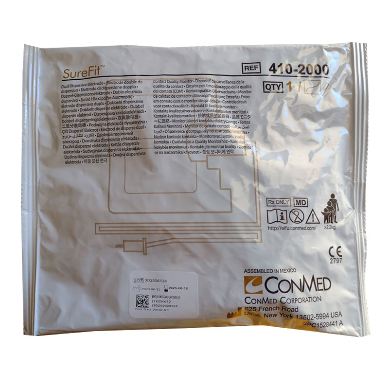 410-2000 | PLACA DE RETORNO ADULTO/PEDIATRICA DESECHABLE P/ELECTROCIRUGIA CONMED