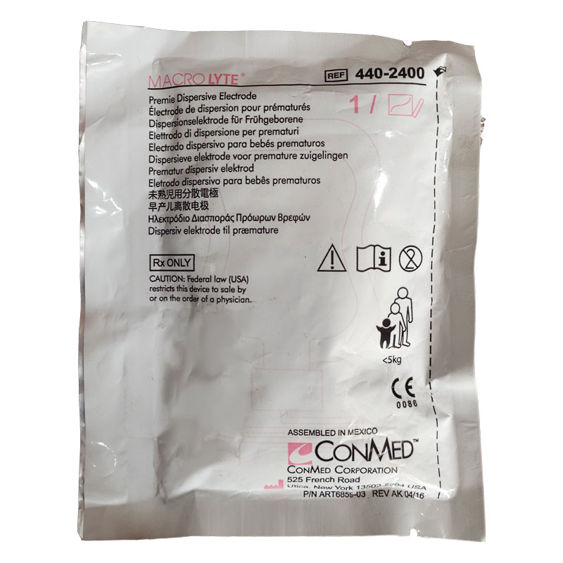 440-2400 | PLACA DE RETORNO NEONATAL DESECHABLE PARA ELECTROCIRUGIA