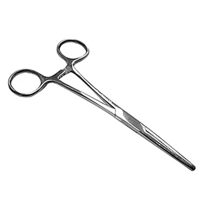 5-26-5 | PINZA ROCHESTER PEAN RECTA 14 CM.ESTRIAS TRANSVERSALES SIN DIENTES H.P. ACERO INOXIDABLE.