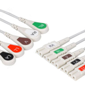 LL5-90S | JUEGO DE ECG 5 DERIV DOBLES BROCHE B/V/C/R/N