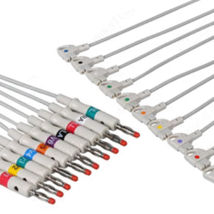 PW10-LB | JUEGO DE 10 DERIVACIONES PARA EKG PHILIPS TERMINACION BANANA TRIM I Y II
