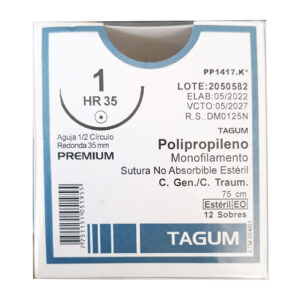 TGPP1417K | SUTURA DE PROPILENO 1 X 35-37 MM 1/2 CIRCULO CORTANTE