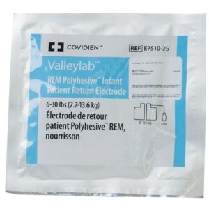 E7510-25 | PLACA DE ELECTROCIRUGIA INFANTIL REM POLYHESIVE II CON CABLE C/25 PIEZAS