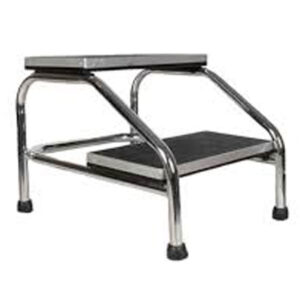 TE072 | BANQUETA DE ALTURA 2 PELDAÑOS CROMADA